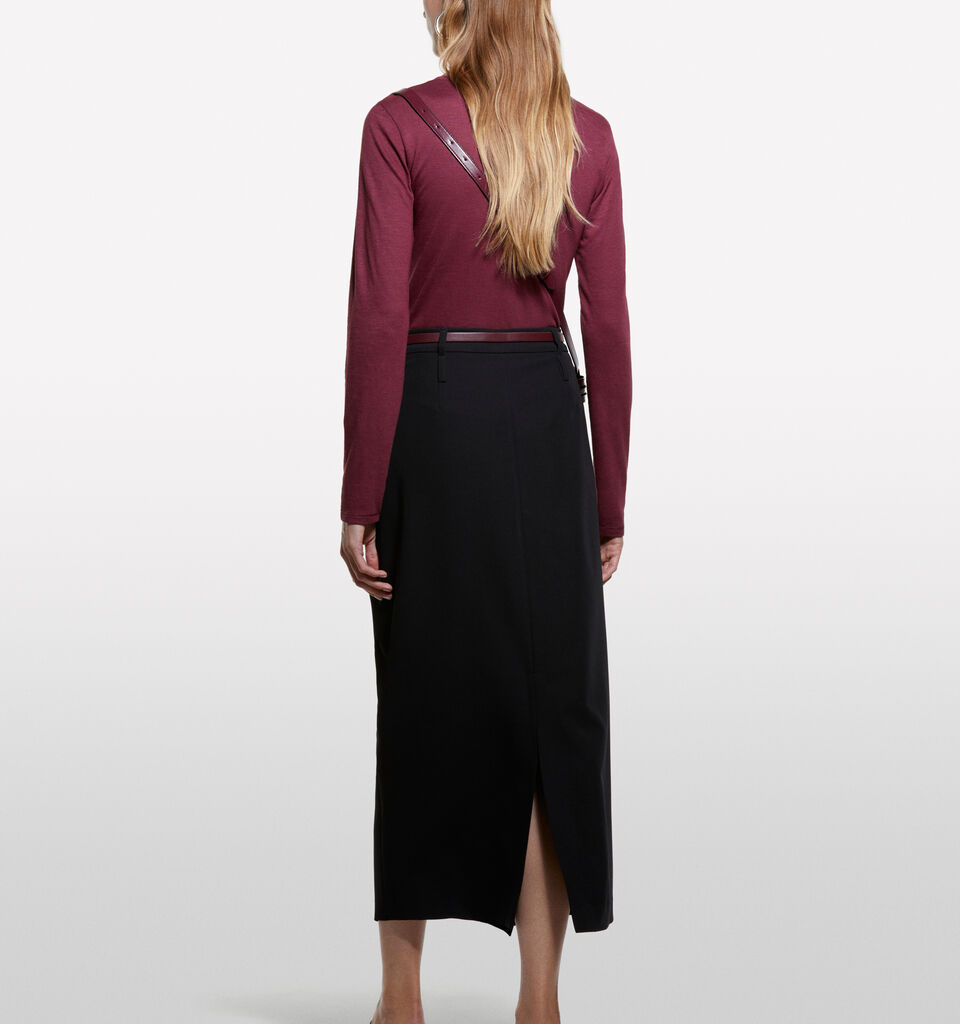 T-shirt bordô com mangas compridas - t-shirt de manga comprida para mulher - Bordô | Sisley image number 2